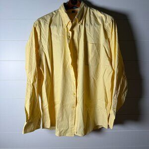 Port Authority Long Sleeve Button Down Shirt Yellow Sz XL